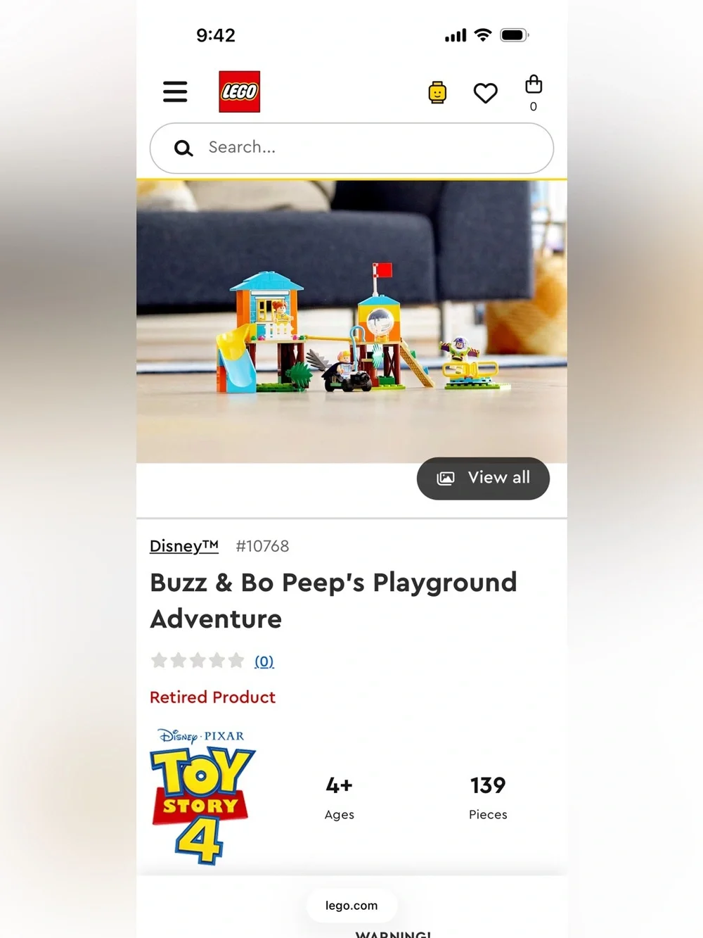 Complete LEGO Toy Story 4 Set 10768 - Buzz & Bo Peep's Playground & Box & Manual
